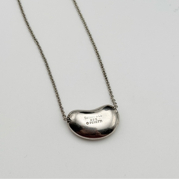 Tiffany & Co Elsa Peretti Bean Necklace Sterling Silver 925 - Picture 2 of 4